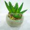 Mini Cement Artificial Potted Plant Aloe Succulent for Table Centerpiece