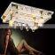High-end Crystal Point Ceiling Lights 230V Stainless Steel Living Room Crystal Chandelier