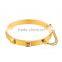 Fashion Gold Plated Crystal 316L Stainless Steel Cuff Chain Bracelet Gift