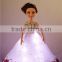 Light Up Barbie Dolls for Little Children / White Puffy Wedding Dress with Diamonds