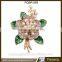 2016 Latest design fashionable enamel imitation pearl boutique flower brooch