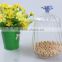 china wholesale decorative glass container/jar with flower shape lid painted blue