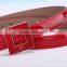 new korea style ladies and women double diamond buckle patent leather slim waist belt for decoration
