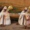 Holy family polyresin native set decoration