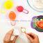 Fashion 6-Piece Colorful Plastic Kitchen Measuring Cups Spoons Set