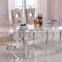 Factory High Quality 201 Stainless Steel Furniture Modern Dining Room Table Set