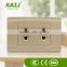 wall mount 15A 300V power electrical double pin switch socket