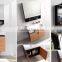 wooden mounted hotel vanity mirror cabinet, economic hanging bathroom vanity