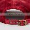 Factory High Quality OEM Red Women Metal Buckle Curved Custom Velvet Baseball Cap