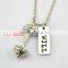 Weightlifting Barbell Weakness Is a Choice Charms Sports Gym Necklace