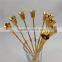 gold plating shinny rose flower making processing , gold rose mass production