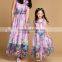 Good Quality Mum Daughter Dress Chiffon Mum Daughter Dress