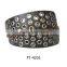 Metal accessory pu belt for fashion men's jeans