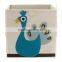 Felt Polyester Fashion Peacock Cute Kid Lego Toy Storage bin, Collapsible Storage Bin Organizer