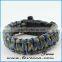 Mix colors Strong layers paracord bracelets with fire starter outdoor survival bracelet