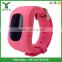 Q50 oled gps watch green blue pink color with sos panic button
