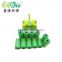 high quality printed plastic refill roll pack small green t-shirt dog waste bags