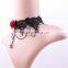 Black & red rose Lace Choker Necklace