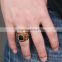 2016 Alibaba 316L stainless steel ring high polished inlaid crystal men's ring