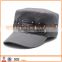custom flat top military cap with applique logo