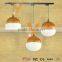 beautiful design track light wooden pendant lamp for clothes shop