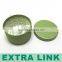 Luxury fresh green color customed logo ribbon decorative round paper gift box with string cord