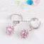 Lovely Pink crystal jewelry earring china manufacturer arabic gold earring designs