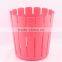Plastic Wood Line Basket Trash Can Dustbin Trash Bin