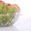 Set 5 Engraving Large Clear Decorative Glass Salad Bowls