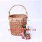 hand woven natural wicker bicycle basket