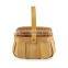 Linyi Manufacturer Supply Handmade Cheap Wooden Fruit Basket With Handle