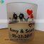 color mason jars Custom Set 3 laser cut glass candle holders