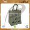 PP Laminated jute shopping bag with jute handle & with one color print two side