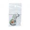 OEM popular best grade metal soft pvc car pom pom keychain with logo