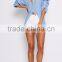 latest design women shirt puff sleeve adult ruffle raglan shirt