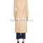 Customized Lady Apparel Long Sleeves Detachable Belted Loops Double-faced Long Coat(DQM013C)