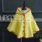 HOT bulk wholesale kids clothing girls christmas cotton windproof poncho with cartoon labelling