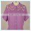 Ladies lace elegant formal shirt for short sleeves