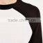 Crew neck wholesale 3/4sleeve blank t shirt ringer t shirt