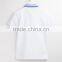 Custom logo bulk blank white kids polo shirts with denim collar