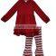 2017 Christmas trees print red festival cotton children boutique clothes