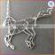 Fashion galloping silver geometric horse necklace Jewelry
