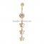 Belly Ring Rose Shaped Body Piercing Jewelry