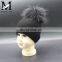 Womens Girls Real Large Raccoon Fur Pom Pom Winter Beanie Hats