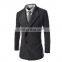 2017 Long PU Fit Leather Trench Coat China Factory Custom Jacket for men