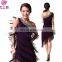 New design sexy hot drill neck stage fringe latin dress costume L-7081#