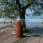 Cheap Corten Rubbish Collection Weathered Garbage Can
