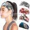 Amazon Hot Sell Women Flower Pattern Yoga Headband Sweatband