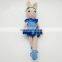 Amazon INS hot Blue Color Knitted Stuffed Bunny Rabbit Plush Toy 100% Handmade Newborn Baby Crochet Toy