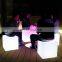 Portable PE plastic furniture led bar tables and bar chairs